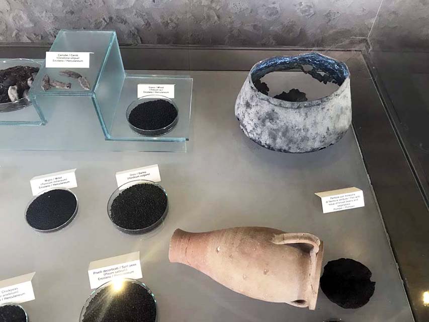 Herculaneum Decumanus Maximus Foods found